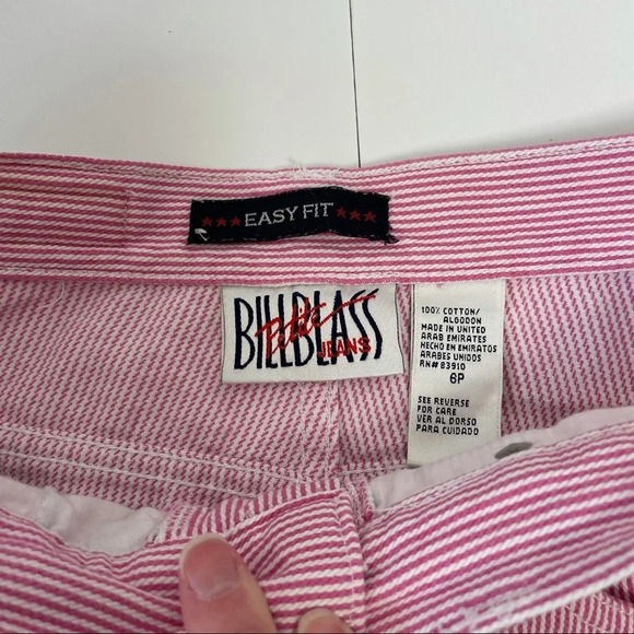 Vintage Bill Blass Pink and White Stripe High Waist Capris Pedal Pushers SZ 6P - Picture 9 of 12